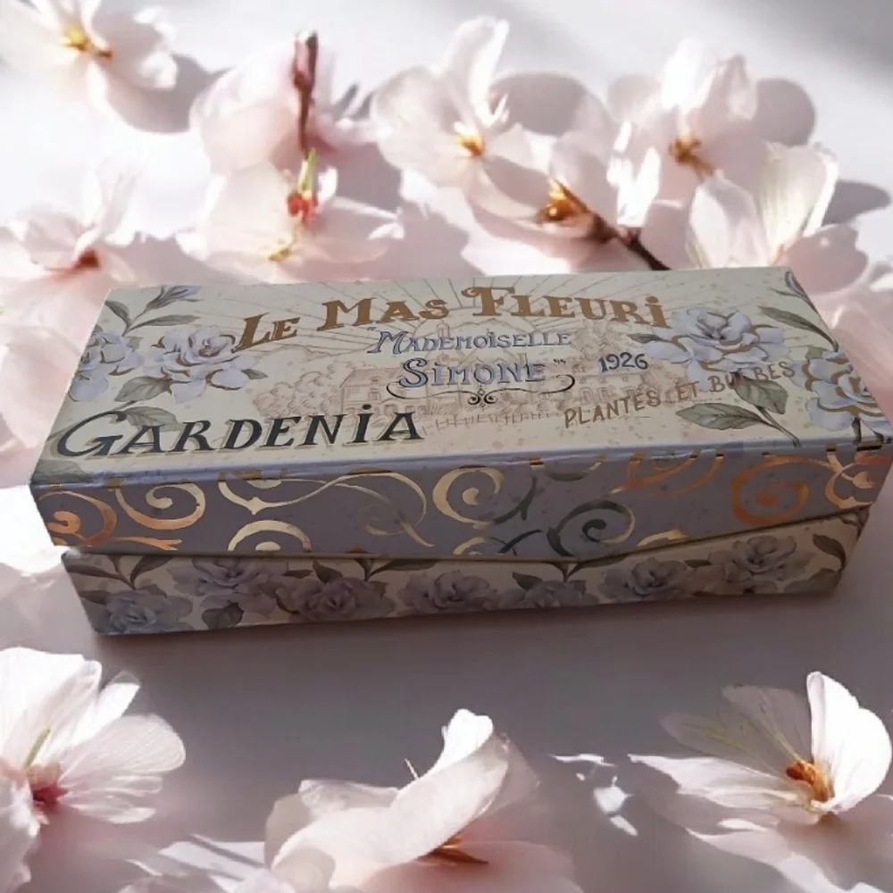 Decorative Storage Box With Gardenias In Good Shape 11.25x4.5